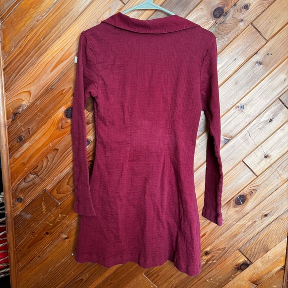 Free People Red Textured Dress Size Medium - Picture 5 of 5